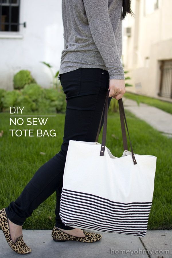 DIY No Sew Tote Bag