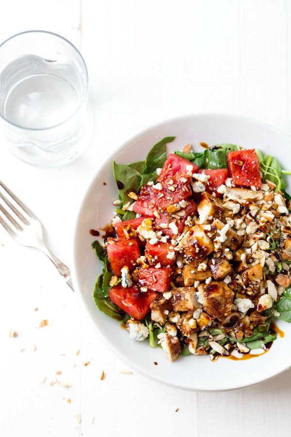 Balsamic Watermelon Chicken Salad