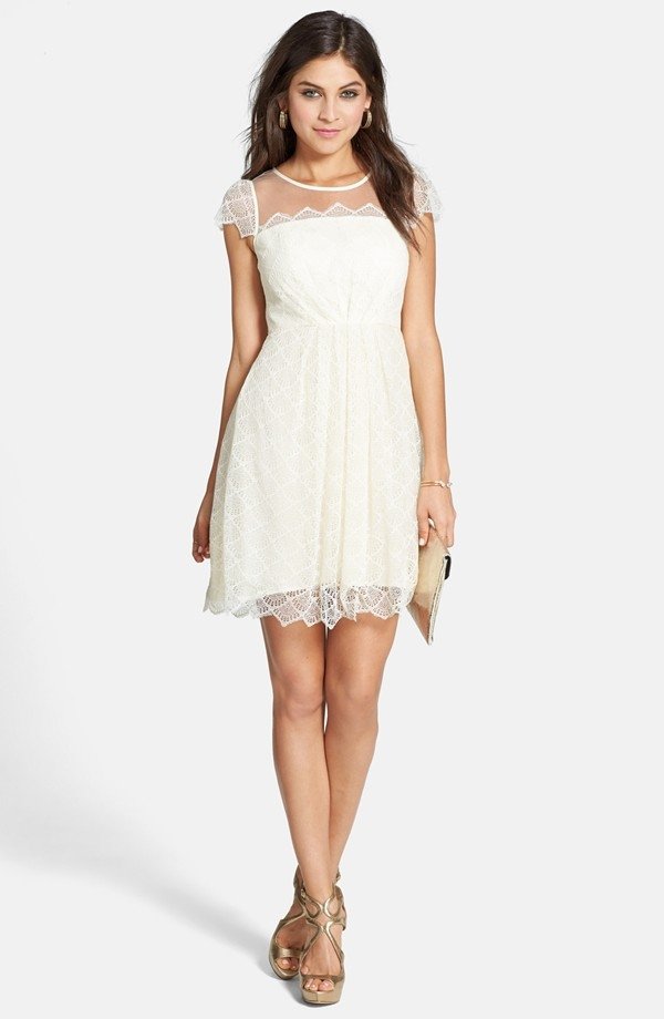 Illusion Yoke Lace Dress