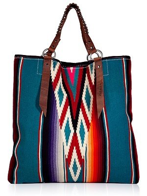 Clouded Sky Ikat Large Serape Tote