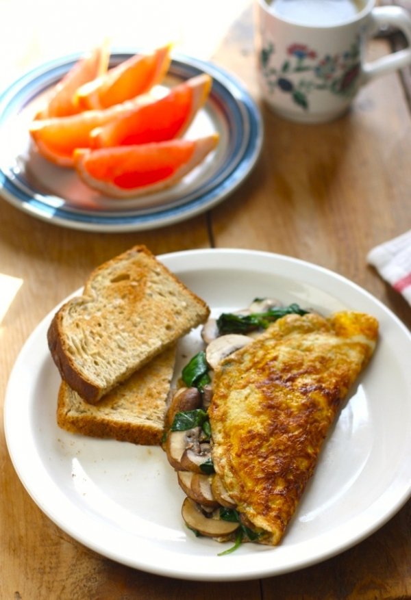 Spinach and Mushroom Omelet