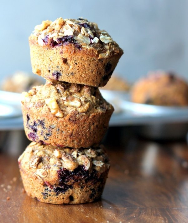 Flourless Blueberry Banana Oat Muffins