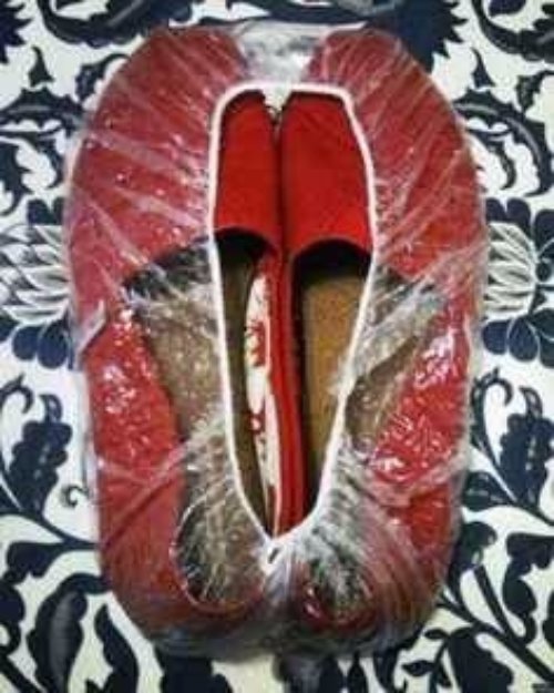 Use a Shower Cap to Cover the Bottoms of Your Shoes when Packing