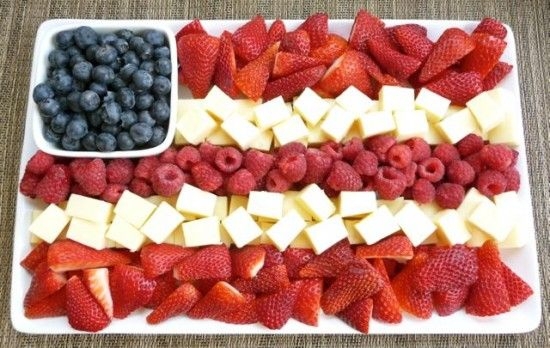 4th of July Fruit and Cheese Platter