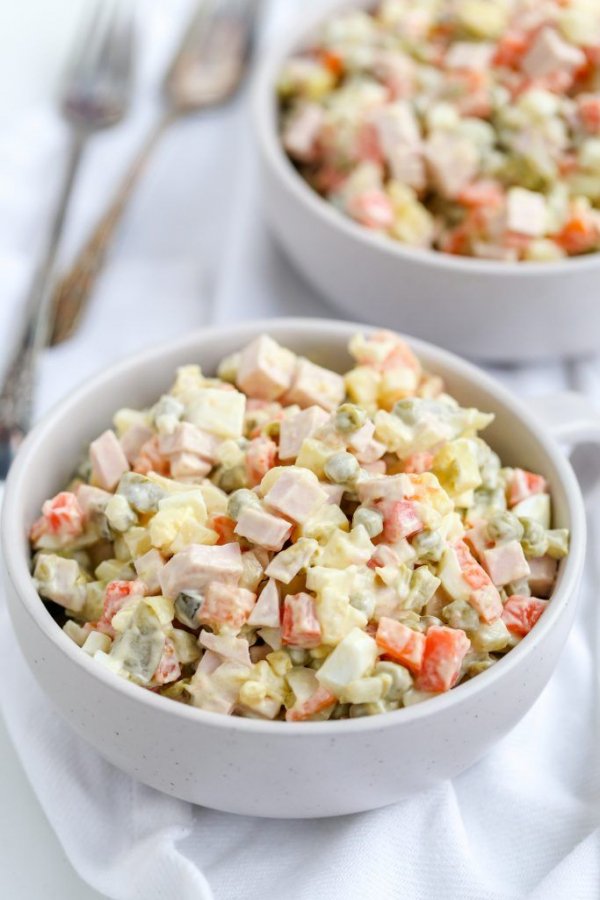 Dish, Food, Cuisine, Olivier salad, Salad,