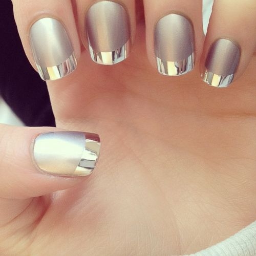 Mirror and Metallic Nail Art