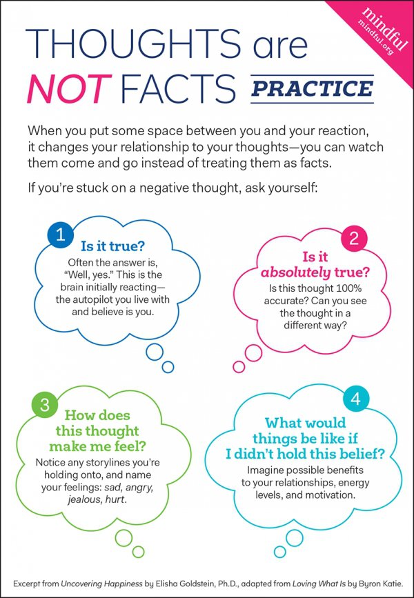 Thoughts Are Not Facts Infographic