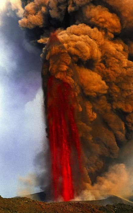 Lava Fountain of Mt Etna, Sicily