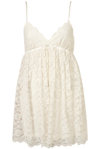 Topshop Ivory Lace Babydoll Slip