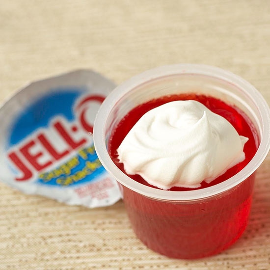 Jell O Sugar Free Cup with 2 Tbsp Cool Whip – 35 Calories