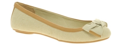 Mango Raffia Bow Ballerina Flats