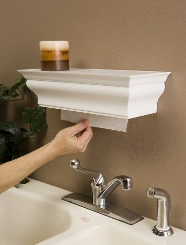 This Crown Molding Shelf Hides Your Paper Towels