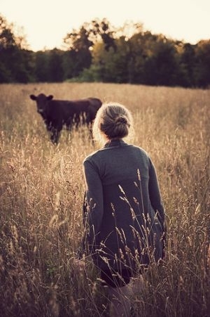 Girl and the Cow