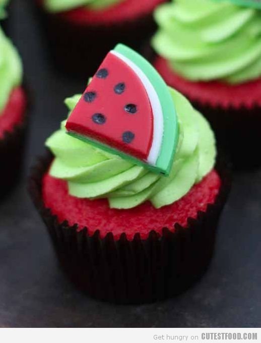 Wassermelone Cupcakes