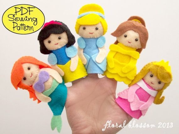 Disney Princess Felt Finger Puppets