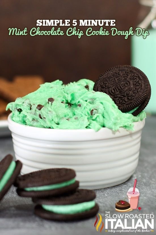 Mint Chocolate Chip Cookie Dough Dip