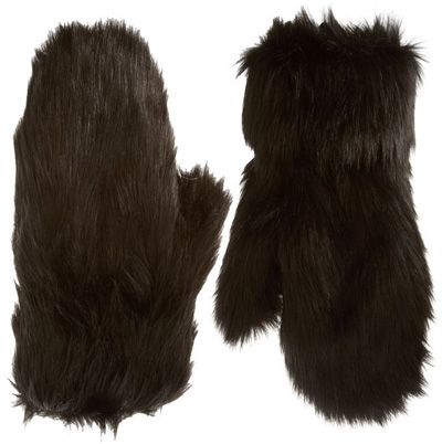 ASOS Fake Fur Mittens