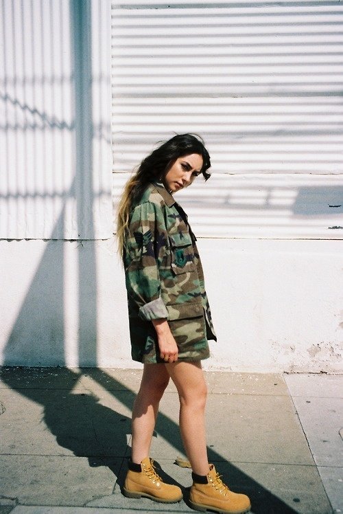 Olive green shop timberlands outfit