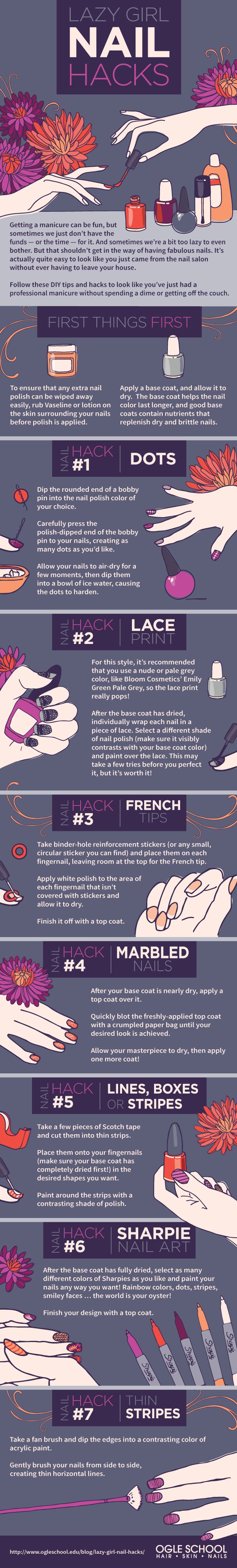 Lazy Girl Nail Hacks