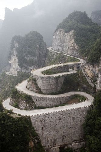 Tian Men Shan Road, China