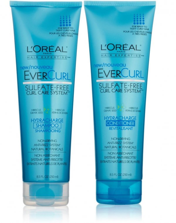 L’Oreal Paris EverCurl Hydracharge Sulfate Free Shampoo and Conditioner