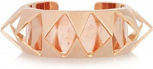 Eddie Borgo Smile Rose Gold Plated Cutout Pyramid Cuff