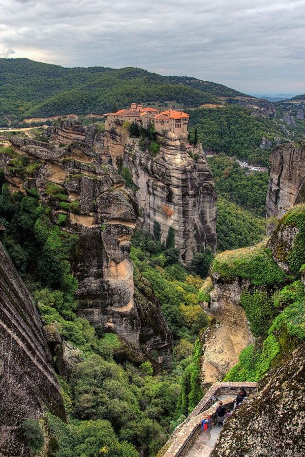 Meteora,landmark,cliff,rock,terrain,