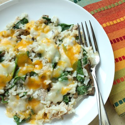 Tuna Rice Casserole with Spinach