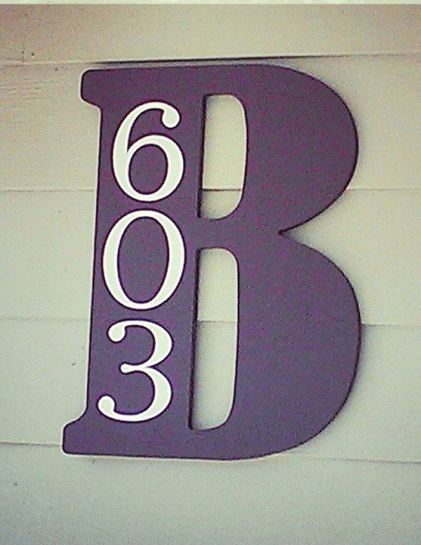 Monogram Address Sign