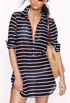 Striped Button-down Dress