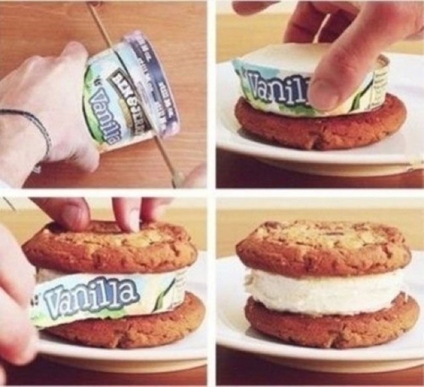 Easiest Cookie Ice Cream Sandwich EVER!