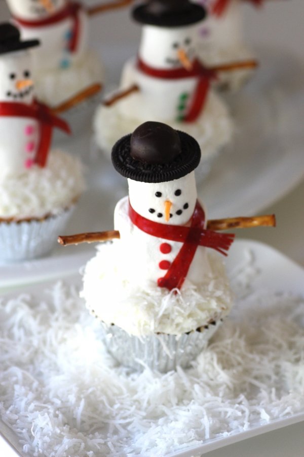 Snowman Cupcakes