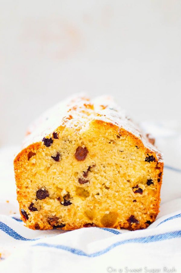 Pound Cake with Boozy Raisins