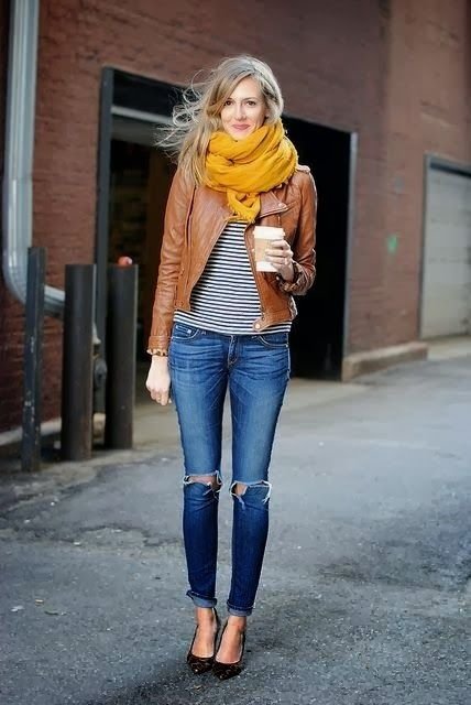 Denim and Colored Leather