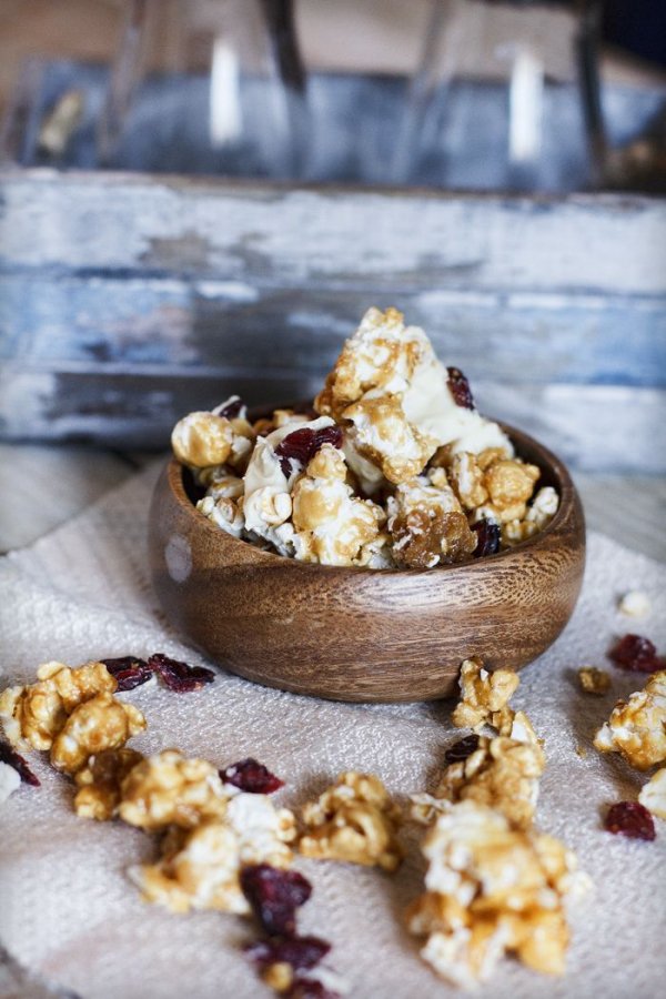 Cranberry Orange and White Chocolate Gourmet Popcorn