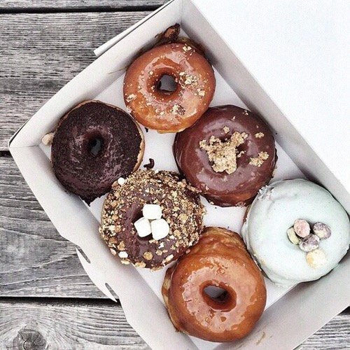 food, dessert, produce, baked goods, doughnut,