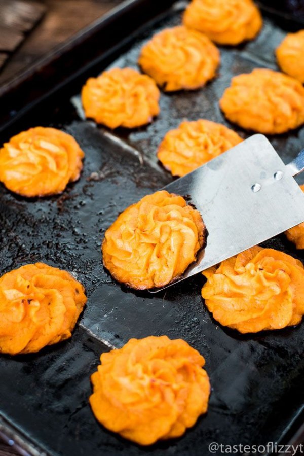 Savory Mashed Sweet Potato Puffs