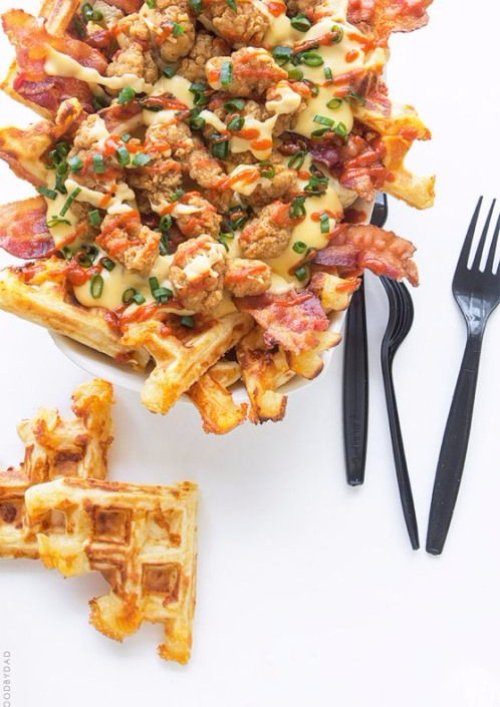 Chicken and Waffles Nacho