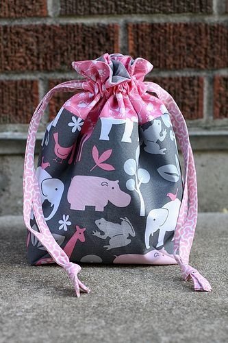 Lined Drawstring Bag Tutorial