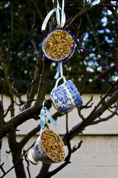 Teacup Bird Feeders