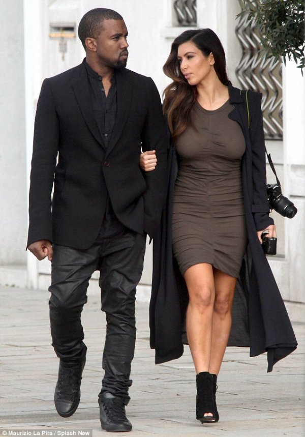 Kanye West and Kim Kardashian