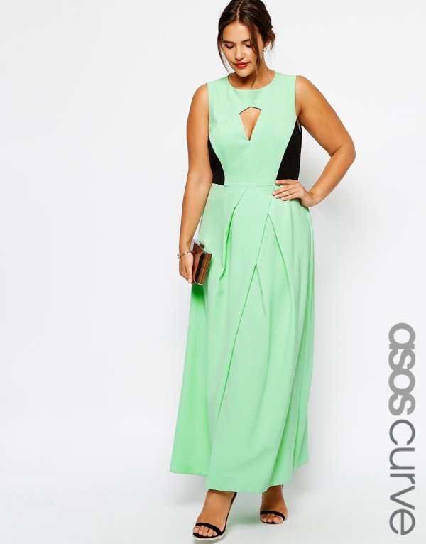 Asos Curve Cutout Maxi Dress