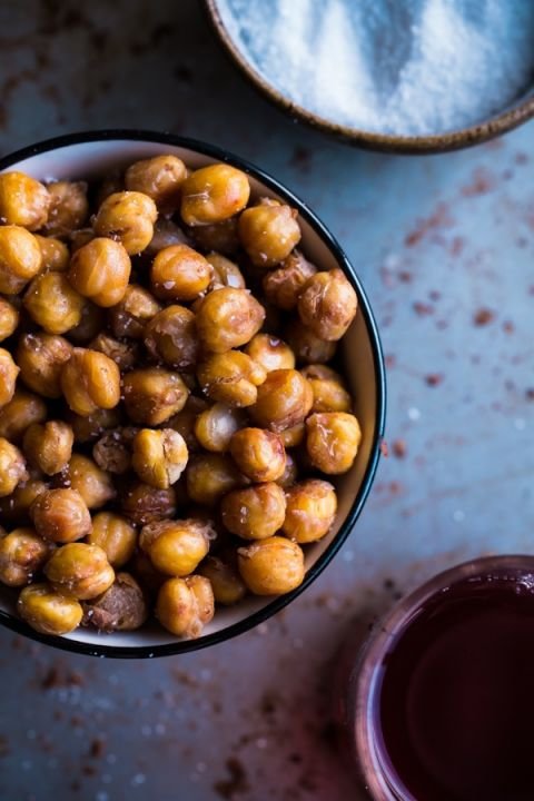 Salt and Vinegar Roasted Chickpeas