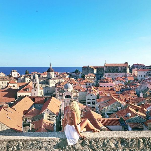 Dubrovnik's Old City, residential area, badlands, town, panorama,