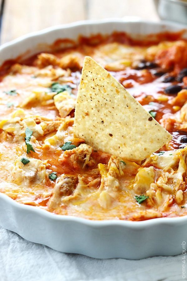 Cheesy Chicken Enchilada Dip