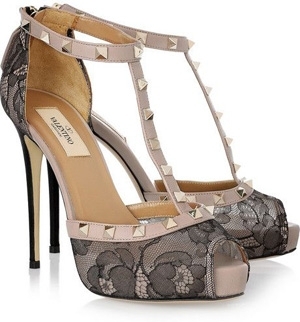 Valentino Studded T-bar Pumps