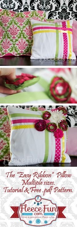 Easy Ribbon Pillow