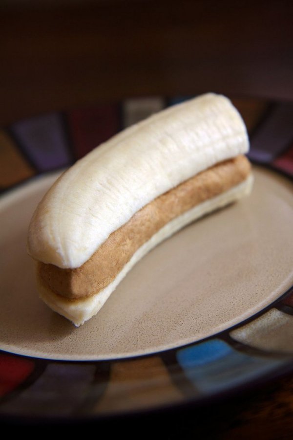 Peanut Butter Stuffed Bananas