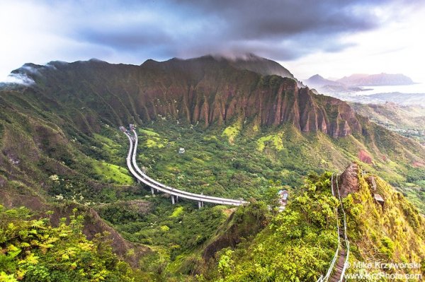 Test Your Fitness on the Haiku Stairs, Oahu's Koolau Mountains, Hawaii