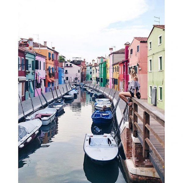 Burano, waterway, canal, vehicle, boat,